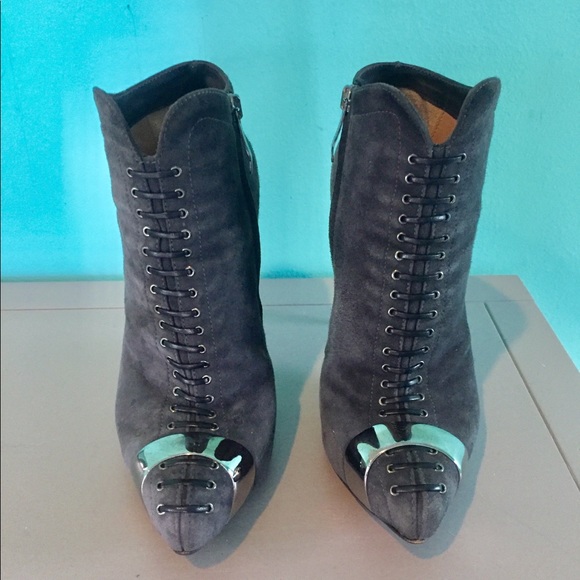 Gianmarco Lorenzi Suede Lace-up Ankle Boot - Picture 2 of 6